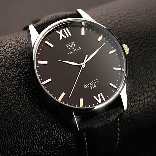 2020 Classic Large Dial Men Quartz Watch Relogio Masculino Leather Strap Sport Wristwatch Reloj Male Clock Homme Saati | Наручные часы