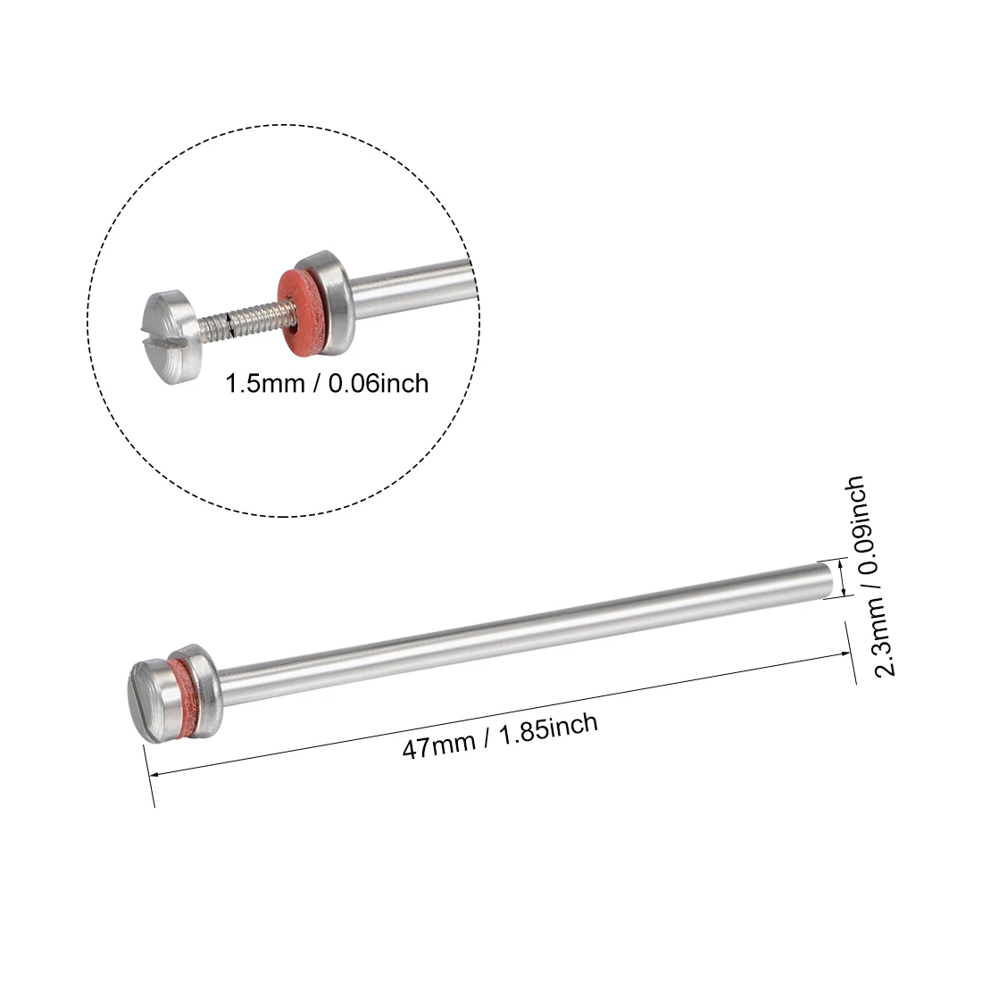 

uxcell 10 Pcs Cut-off Wheel Screw Mandrels 2.35mm Shank Dia Cutting Disc Holder for Compatible Rotary Tools