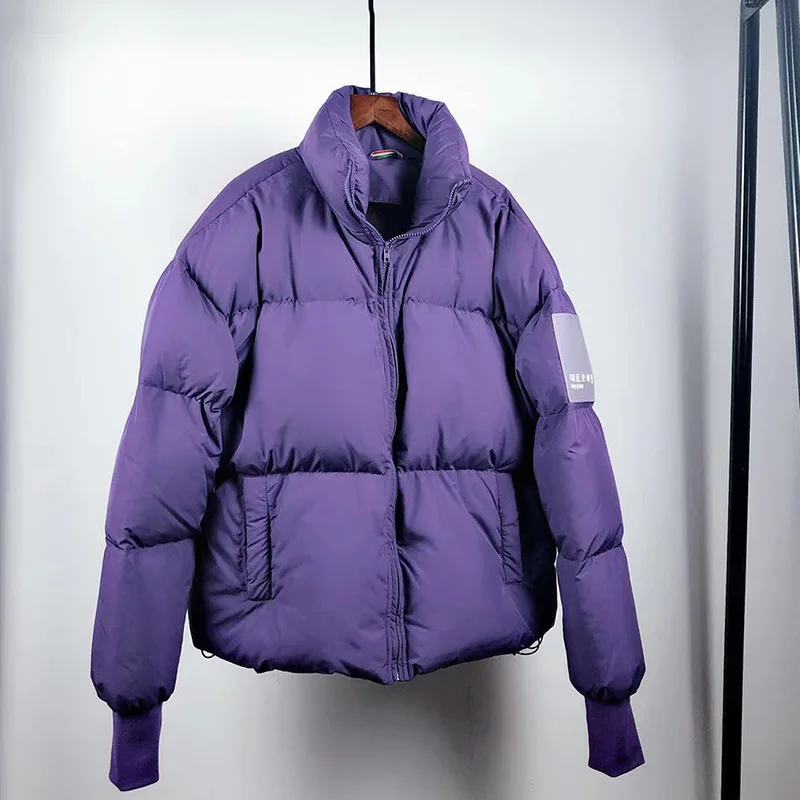 Новинка 2020 свободная повседневная одежда воротник Ms. White bread пуховик на утином