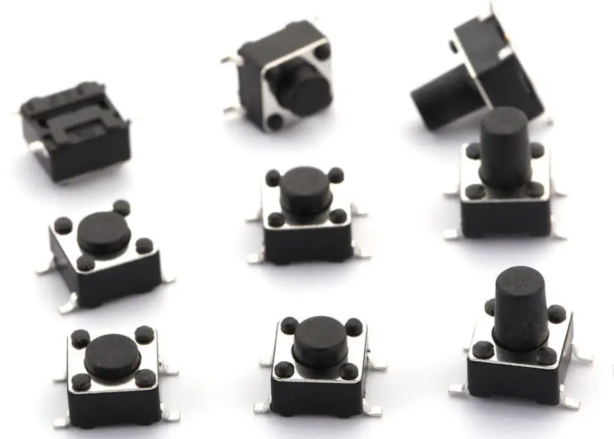 

6x6xH = 4,3/5,0/6,0/7,0/7,5/8,0/8,5/9,0/10,0 мм высокий 4Pin SMT SMD патч тактовая кнопка Микро-переключатель самосброс