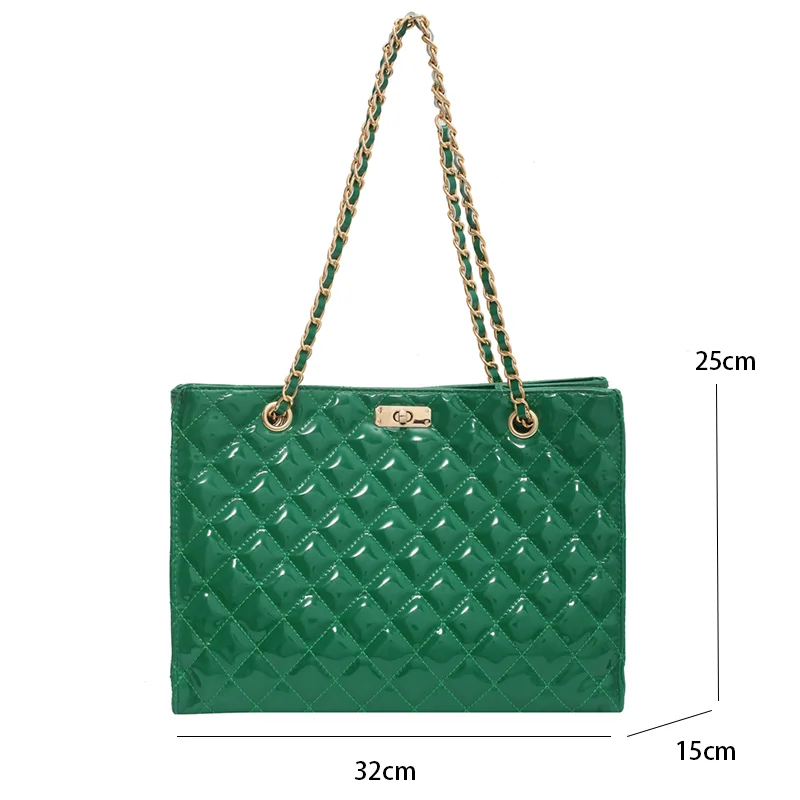 

Large Capacity Casual Tote Shoulder Bag Leather Designer Handbags High Quality Fashion Chains Crossbody Bags for Women Big Sac
