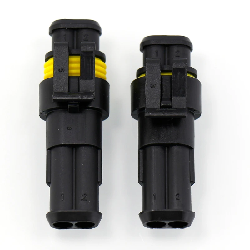

10set Kit 2Pin/3 Pin/4 Pin Way Waterproof Electrical Wire Connector Plug for car Waterproof Connector auto connectors terminals