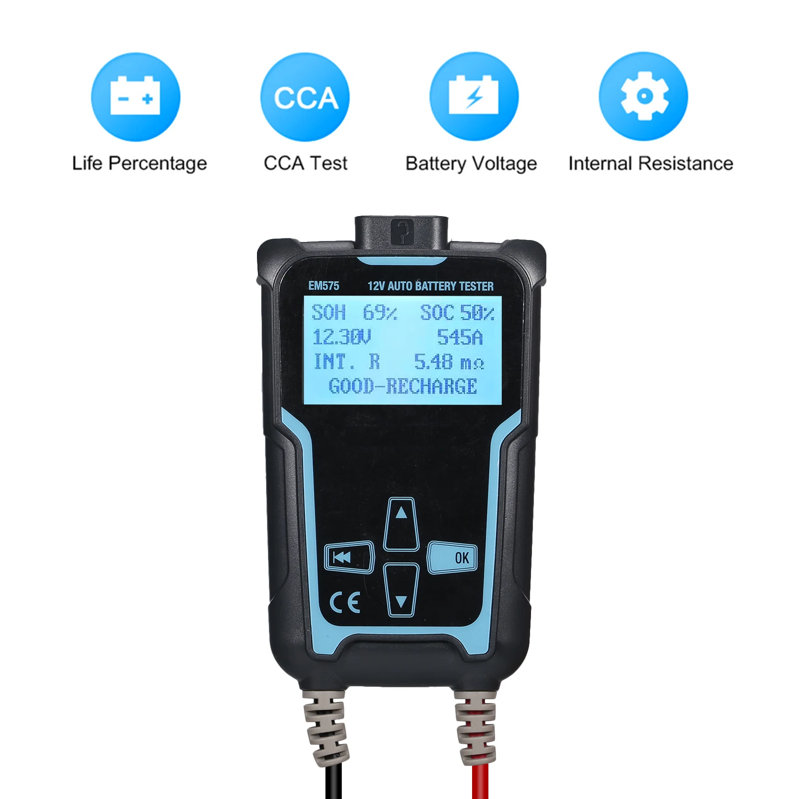 12V-24V Automotive Load Battery Tester Digital Analyzer Car 100-2200 CCA Bad Cell Test Tool | Автомобили и мотоциклы