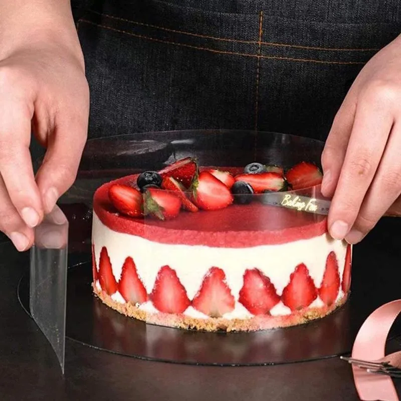

Acetate Film Mousse Cake Edge Wrap Dessert Omliggende DIY Decorating Dessert Film Cake Randen Acetate Cake Gebonden H7N3