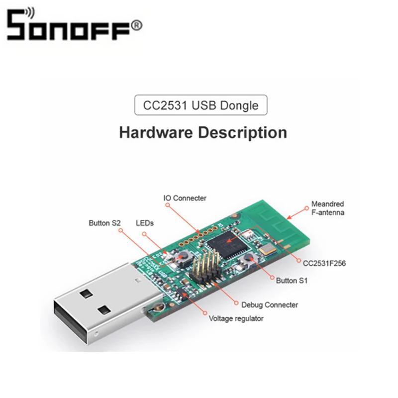 USB ключ SONOFF Zigbee CC2531 для Zigbee2mqtt модуль анализатора Packet Protocol интерфейс|Комплекты