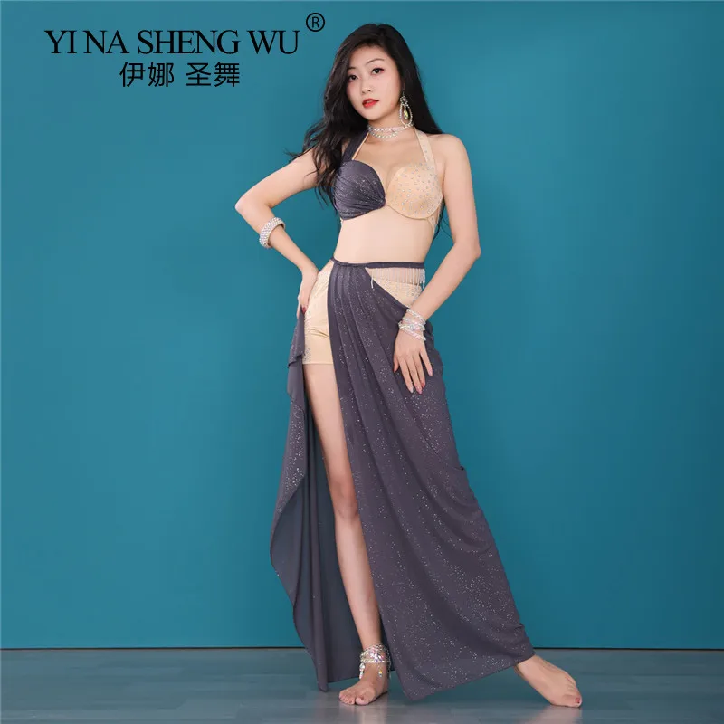

Summer Belly Dance Female Adult Sexy Elegant Bra Practice Clothes Oriental Dancewear Profession Performance Clothes Long Skirt