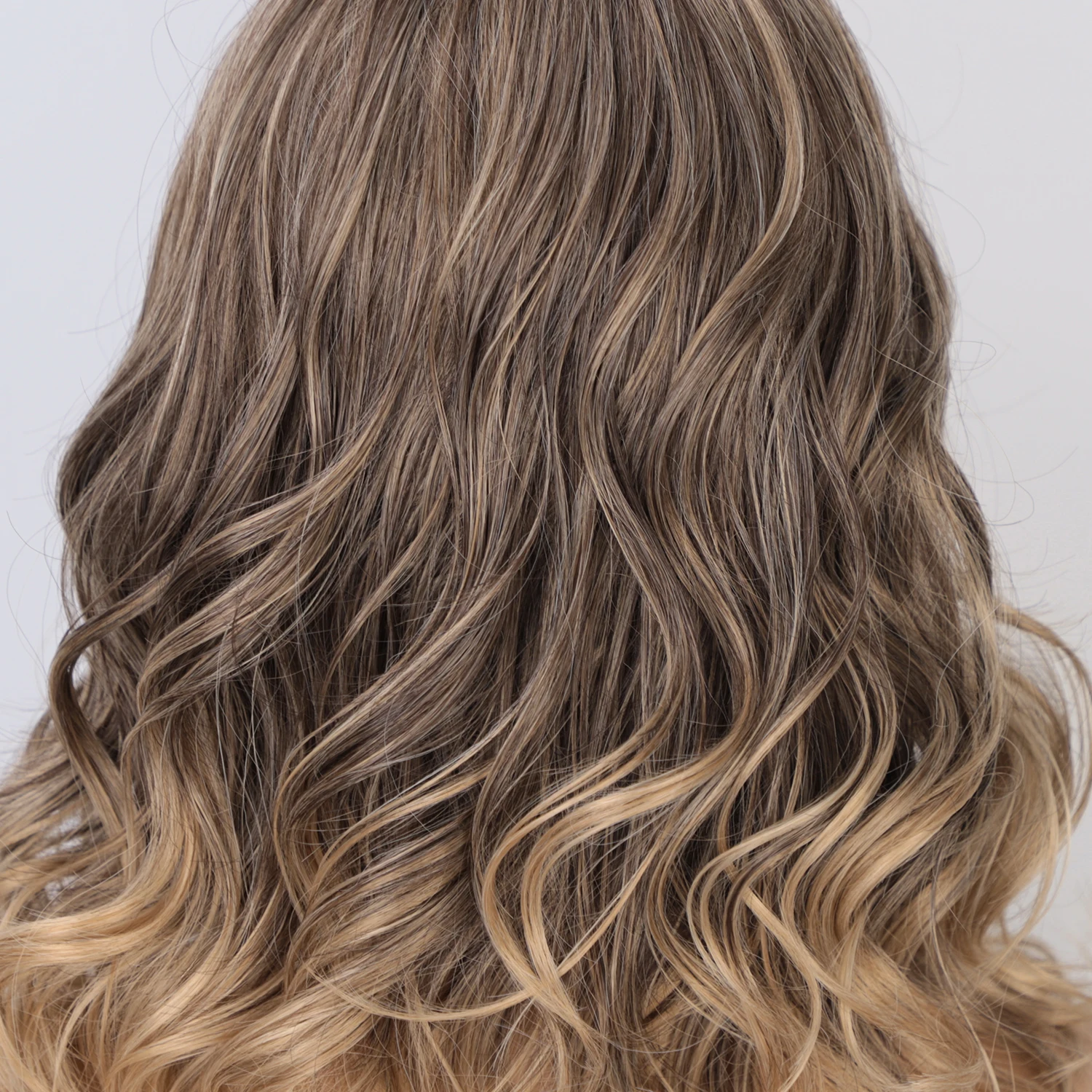 

Doris Beauty Highlight Short Blonde Wavy Wig Cosplay Wig Synthetic Wigs for Black Women Ombre Water Wave Glueless Bounce Curl