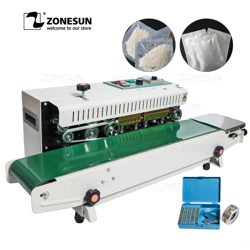 

ZONESUN FR-900 Automatic Bag Sealer Continuous Film Sealing Machine Electric Food Heat Sealer
