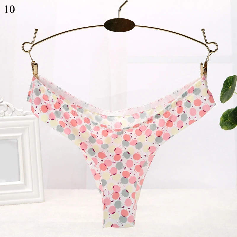 1 шт. женское Бесшовное нижнее белье с цветочным принтом|Женские трусики| |