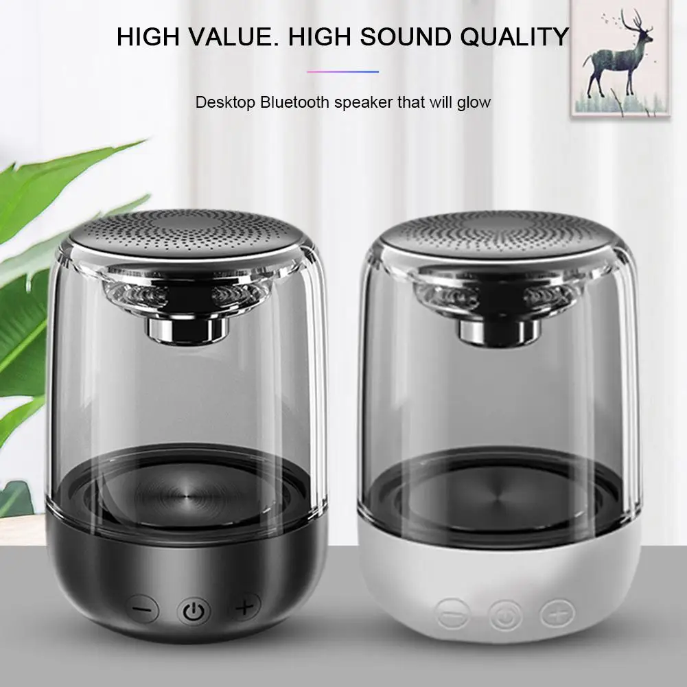 Casaland C7 портативный Bluetooth 5,0 динамик прозрачный светодиодный светящийся сабвуфер 6D объемный HIFI стерео беспроводной динамик TWS