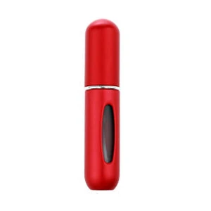 Red Мини многоразовый флакон для духов, консервированный воздушный спрей, нижний насос, распылитель духов для путешествий, 5 мл, дорожные аксессуары для путешествий - Цвет: Red