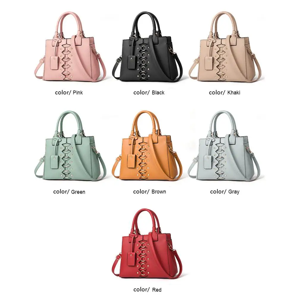 

Fashion Ladies PU Leather Satchel Purses and Handbags Elegent Solid Large Messenger Bag Crossbody Bags for Work