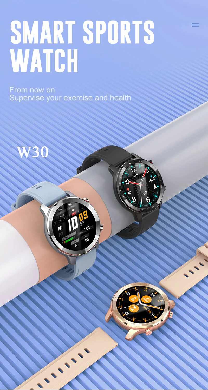 

Willgallop W30 Men's Smart Watch Women Fashion Heart Rate Information Remind Sport Compatible with Android IOS Xiaomi Huawei