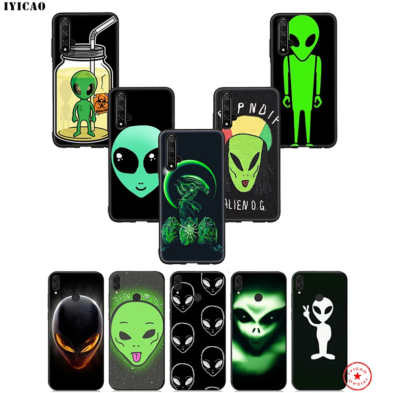 IYICAO Alien смешной милый мягкий чехол для huawei Honor 20 10 9X9 8C 8X8 7X 7C 7A 6A Nova 5i 4 3i 2 2i Lite рro вид
