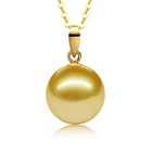 NYMPH подлинное 18K золотое жемчужное ожерелье с подвеской из натурального ЮЖНОГО МОРЯ золотого жемчуга женские вечерние ювелирные изделия в подарок