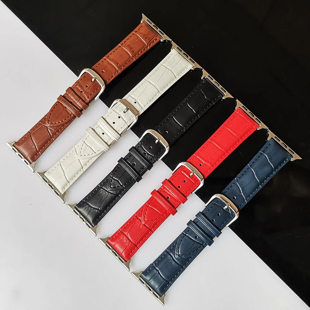 Ремешок из натуральной коровьей кожи для Apple Watch Band 38 мм 42 Series 5/4/3/2/1 iwatch ремешок 40 44