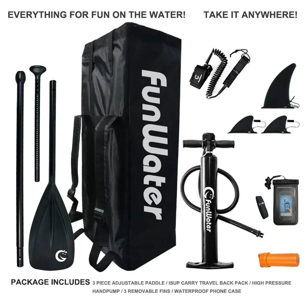 Funwater Премиум надувной стоячий весло доска, ультра прочный и устойчивый, 10'" x33''x6'', полный SUP аксессуары-весло