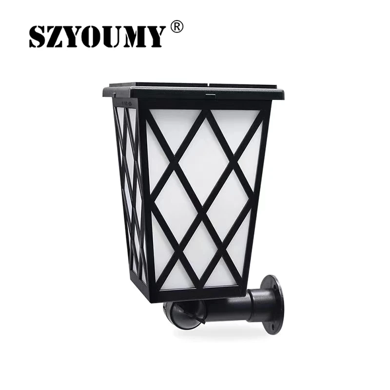 SZYOUMY Солнечный 48 Светодиодный фонарь с пламенем водонепроницаемый пластиковый