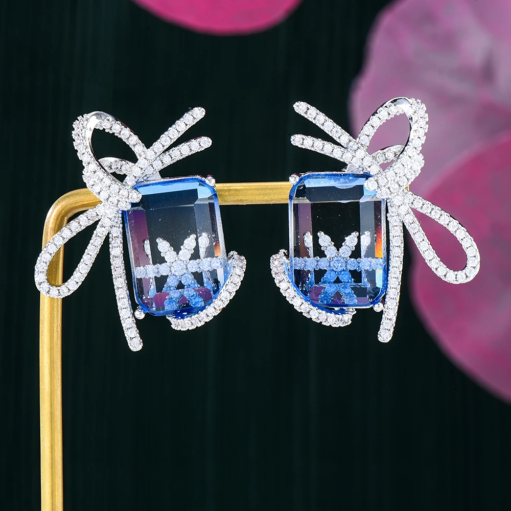 Женские серьги-гвоздики Siscathy, модные дизайнерские серьги с цирконом Bowkont светильник ювелирные украшения для женщин, 2022