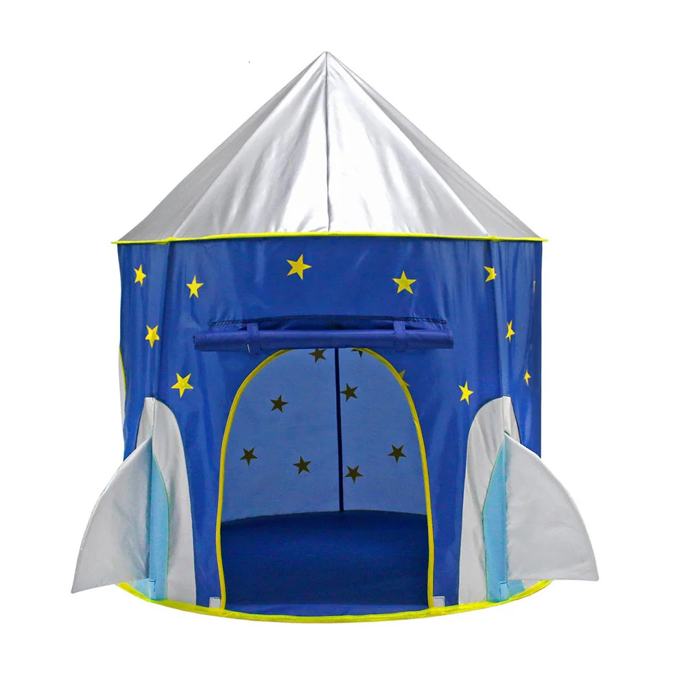 Детская палатка Tipi палатка 3 в 1 космический корабль Дети Tipi ракета корабль сухой бассейн детский дом космическая юрта мяч коробка ребенок вигвама игрушки - Цвет: WJ35721