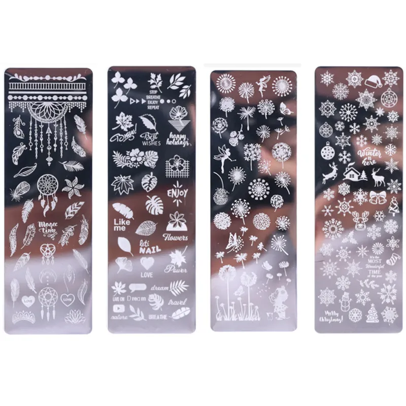 1 шт. штамп для дизайна ногтей шаблон стемпинга цветок Геометрические Животные