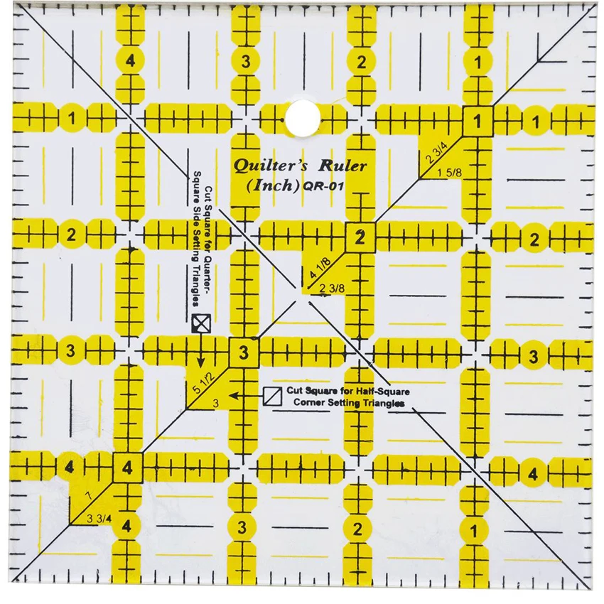 

Non Slip Quilting Ruler 5inch By 5inch ,2-1/2in. x 12-1/2in,3"X18" ,5.5''X16'',6''X12'' Patchwork Ruler Sewing Tools inch ruler