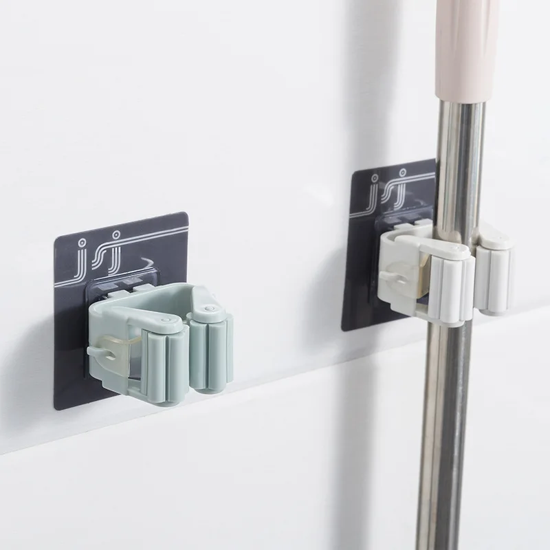 1 шт. настенный держатель для швабры без следов|Подставки хранения и стеллажи| |