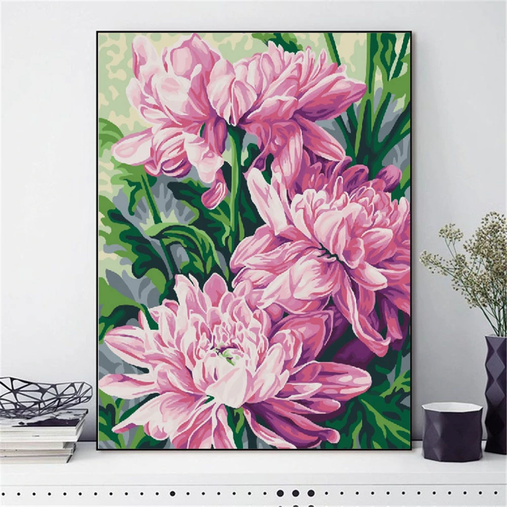 HUACAN картинки по номерам Цветок украшение дома Масло Набор для рисования