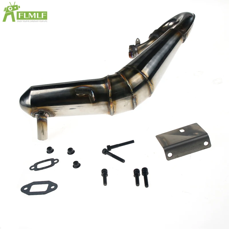 Бесшумная выхлопная труба R2 (материал из нержавеющей стали) подходит для 1/5 Losi 5ive T