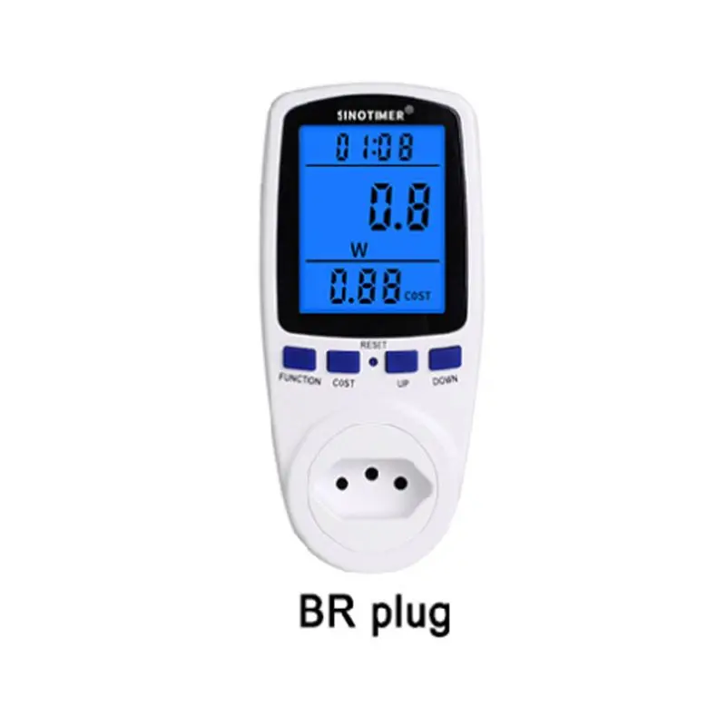 

Power Meter Plug Digital LCD Display 7 Display Mode Wattmeter Energy Consumption Monitor Home Electricity Usage Analyzer 16FA