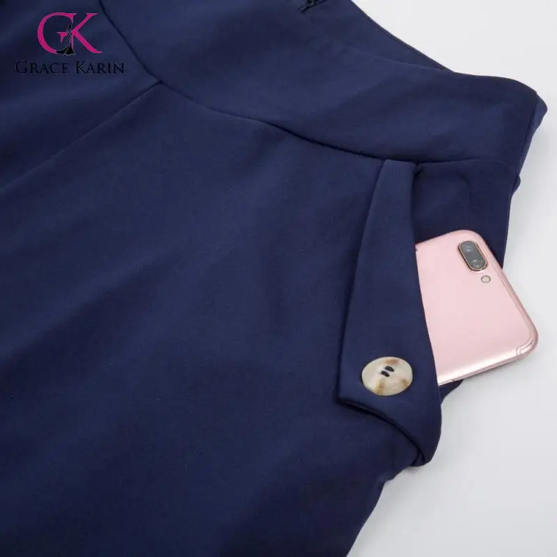 Женская Повседневная юбка Grace Karin однотонная длинная трапециевидной формы с