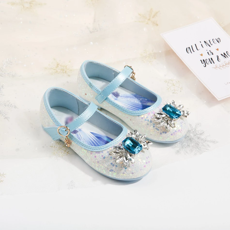 

Children Casual Shoes Toddler Girl Elsa Sequined Crystal Shoes Kids Girl Christmas Birthday Party Dress Shoes 25-35