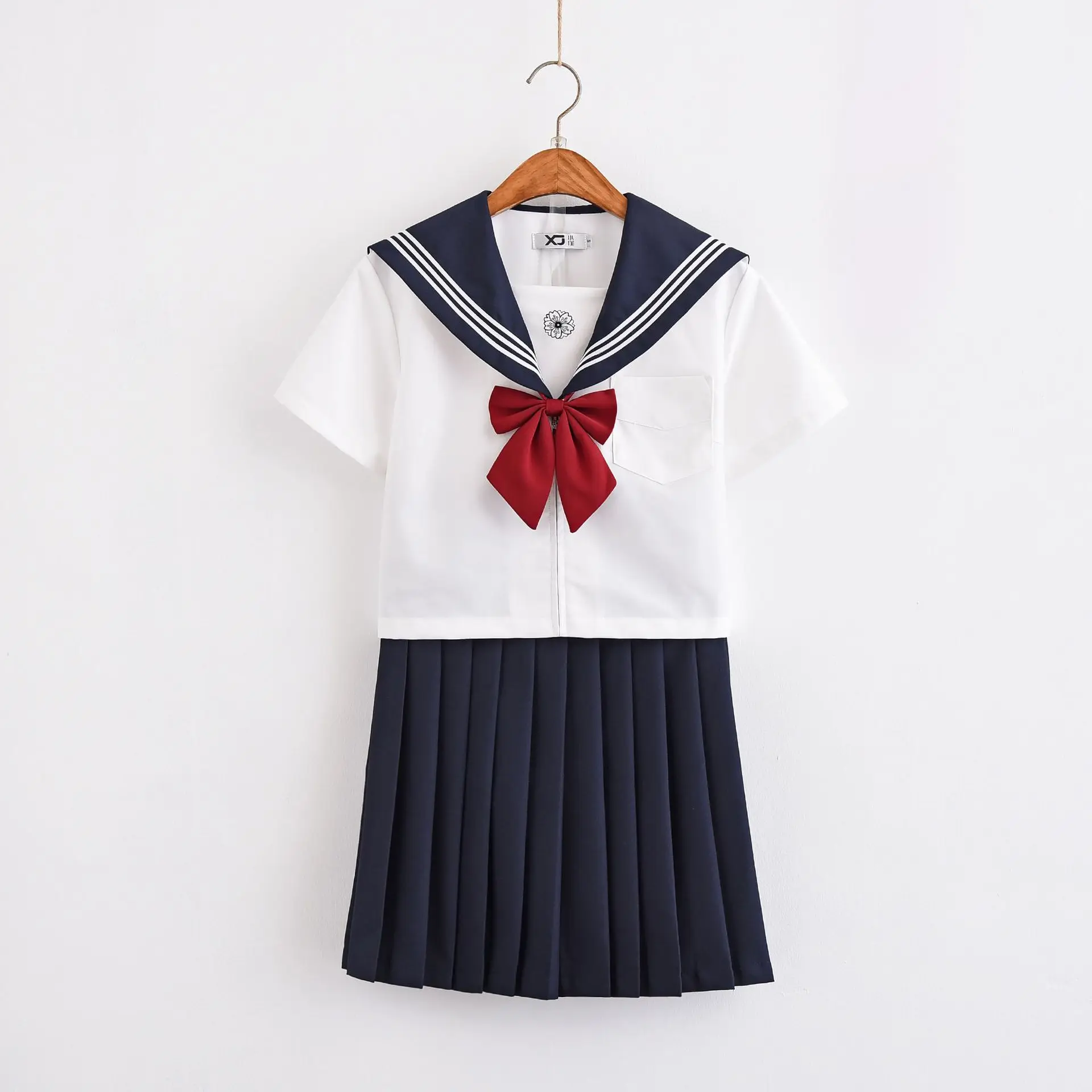 

2020 New Arrival Sailor Suit School Uniform Sets Jk School Uniforms For Girls White Shirt And Black Skirt Suits Student Cosplay
