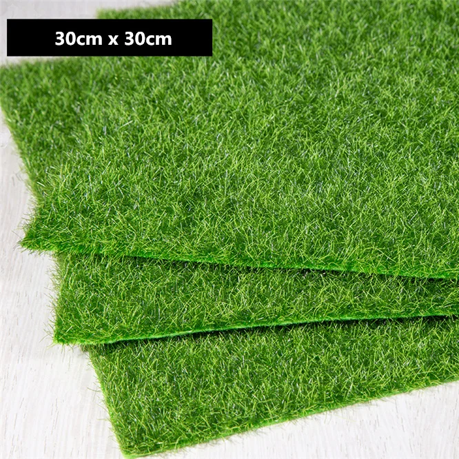 

30x30cm Artificial grass carpet real touch artificial plants lawn moss fake grass mat farmhouse decor Simulated lawn ornament