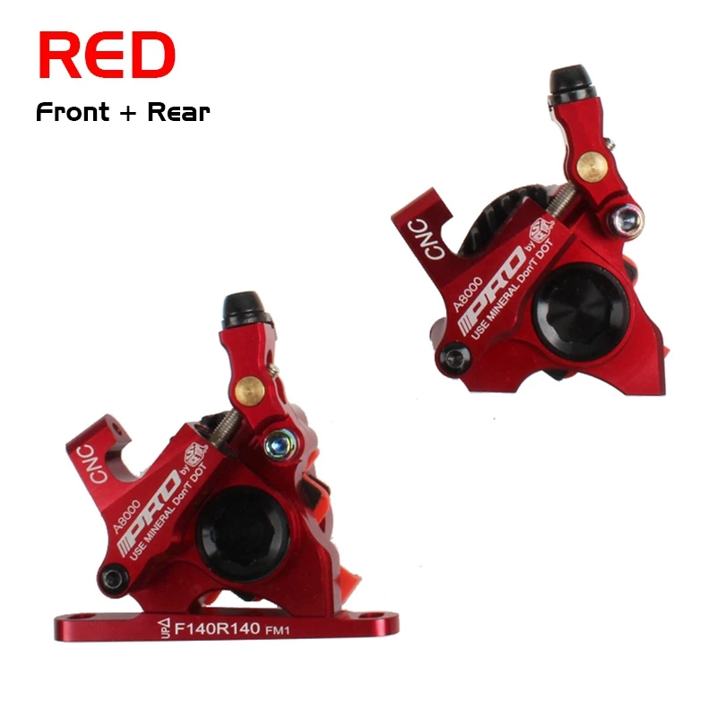 Red Without Rotors PRO 140 мм плавающие тормозные роторы CNC дорожный велосипед из сплава масляный диск Тормозной суппорт линия Тяговая Гидравлический дисковый тормоз дорожный велосипед - Цвет: Red Without Rotors