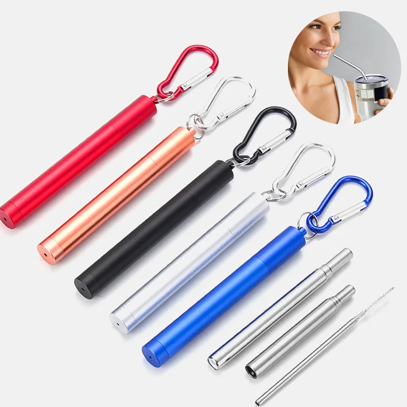 18 10/Нержавеющая сталь телескопическая питьевые соломки Портативный для