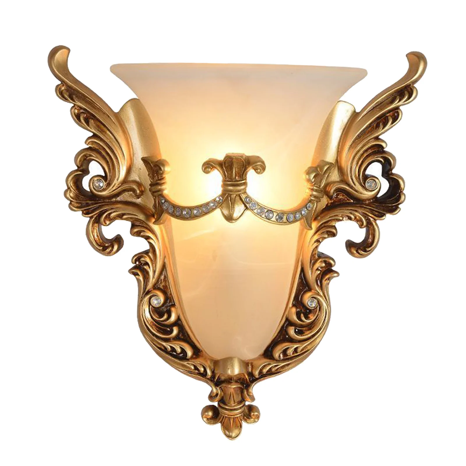 

Resin Wall Lamp E14 Villa Indoor Bedside Wall Sconce Light Fixture Gold