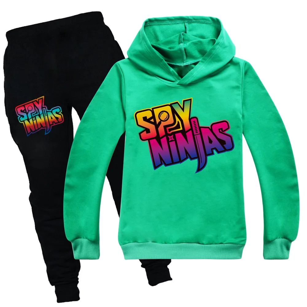 Spy Ninjas Children Hoodie Clothes Kids Clothing Sets Baby Girls Sports Suits Boys Hoodies Sweatshirts+Pants 2Pcs Set Tracksuit