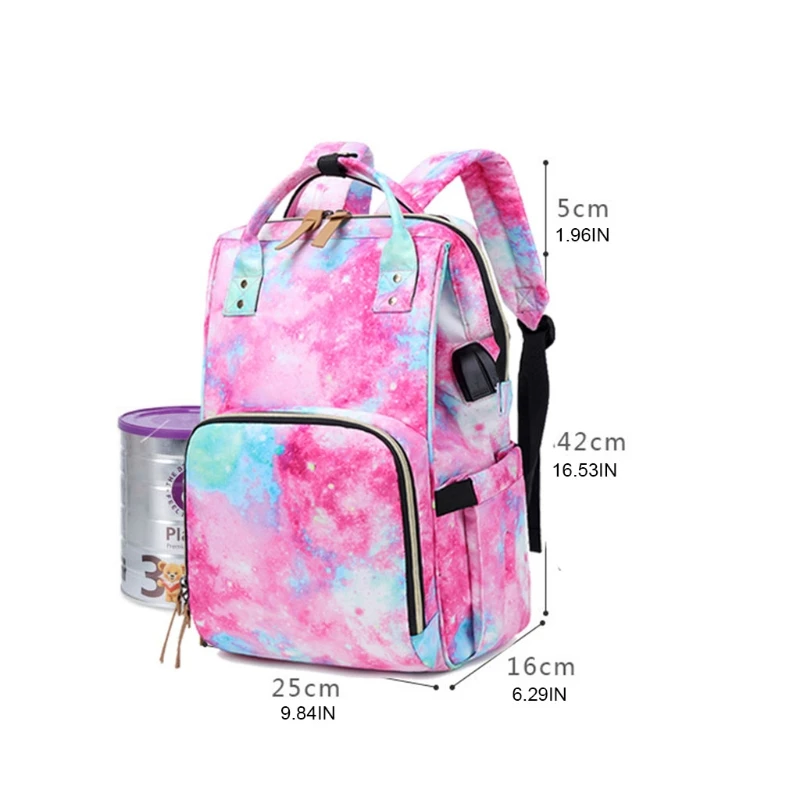 

Diaper Bag Backpack Large Baby Bag, Multi-functional Travel Back Pack Built-in USB Charging Port