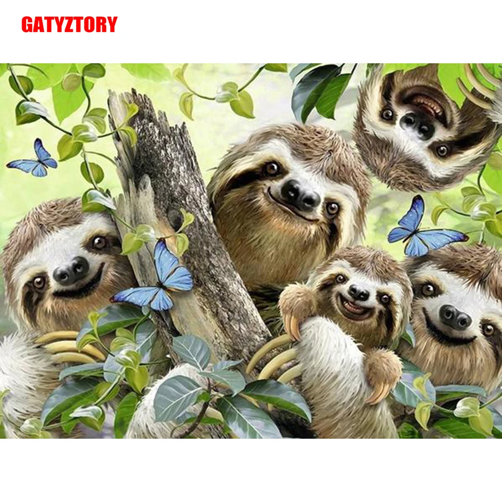 GATYZTORY 3D Алмазная живопись полная квадратная картина Сделай Сам домашний Декор