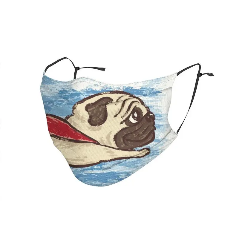 

Flying Pug Reusable Face Mask Men Women Superdog Anti Dust Protection Cover Respirator Mouth-Muffle