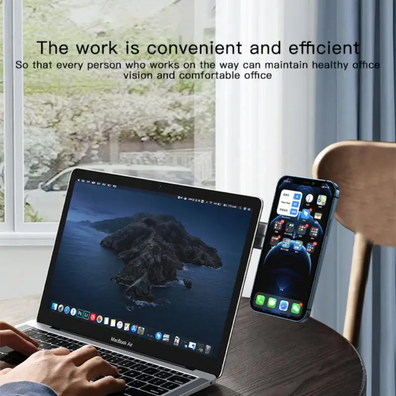 Comprare Supporto Per Schermo Per Laptop Supporto Per Display A Doppio Monitor Supporto Per Telefono Regolabile Supporto Laterale Per Laptop Collegare La Staffa Per Tablet