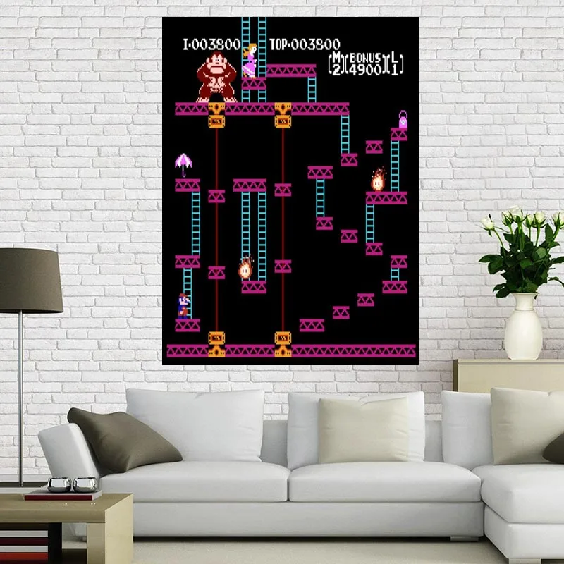Donkey Kong-игровой постер в стиле ретро nintendo(классический Donkey Kong/NES), 40x60 см украшение дома на заказ холст постер