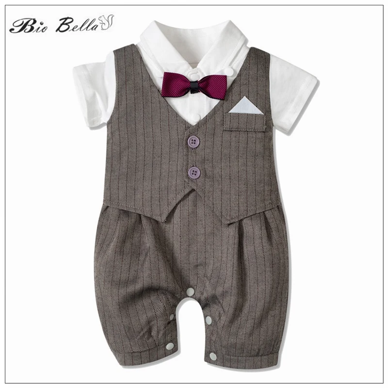 

Комбинезон для мальчиков, модный джентльменский костюм для вечевечерние НКИ на день рождения, на лето и весну