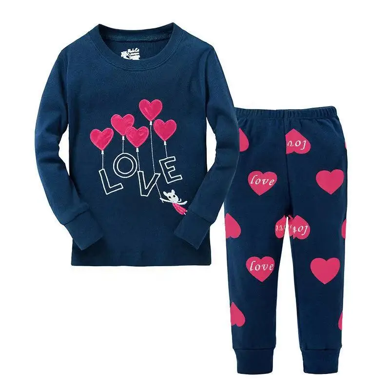 

Children Cartoon Sleepwear Girls Boys Hot Sell Pyjamas Kids Cotton Casual Long Sleeve Pajama Boy Animal Cute Pajamas