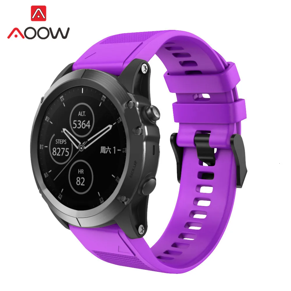 22 мм 26 мм силиконовый ремешок для часов Garmin fenix 3 HR fenix 5X fenix 3HR fenix 5 Plus быстросъемный сменный ремешок для браслета