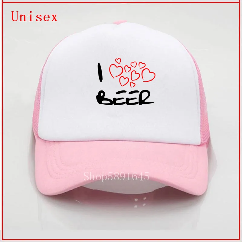 Последняя популярность летняя шляпа I Heart Beer черные бейсболки для женщин