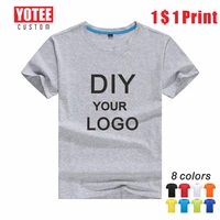 2022 summer cotton trend round neck t shirt logo custom embroidery fashion men and women casual t shirt