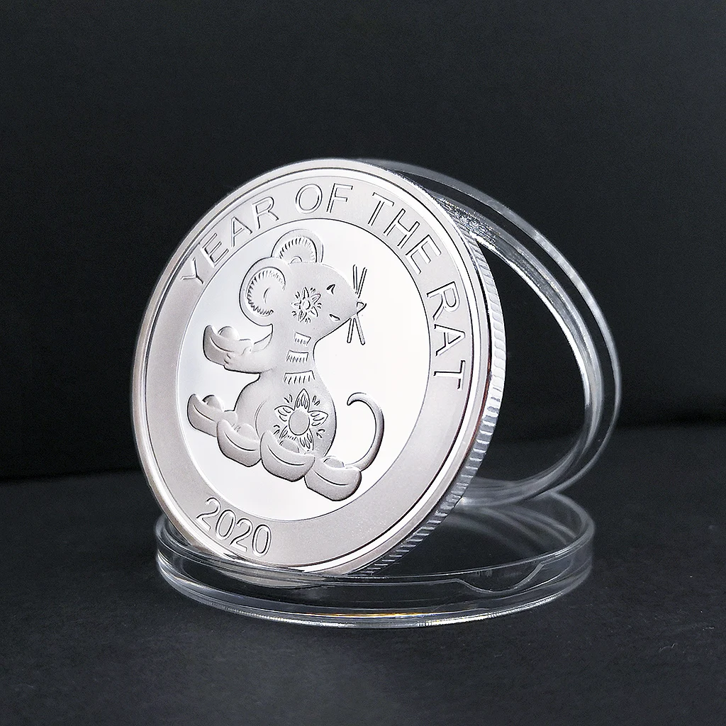 2020 год крысы Серебряная монета 1oz Юбилейные монеты Коллекционные вещи подарок на