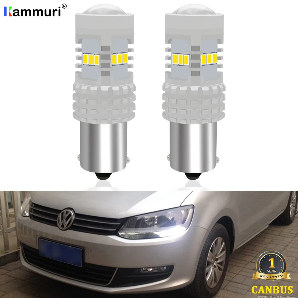 Без ошибок белые P21W 1156 светодиодные лампы для Volkswagen VW Sharan MPV 2010 2011 2012 2013 2014 2015